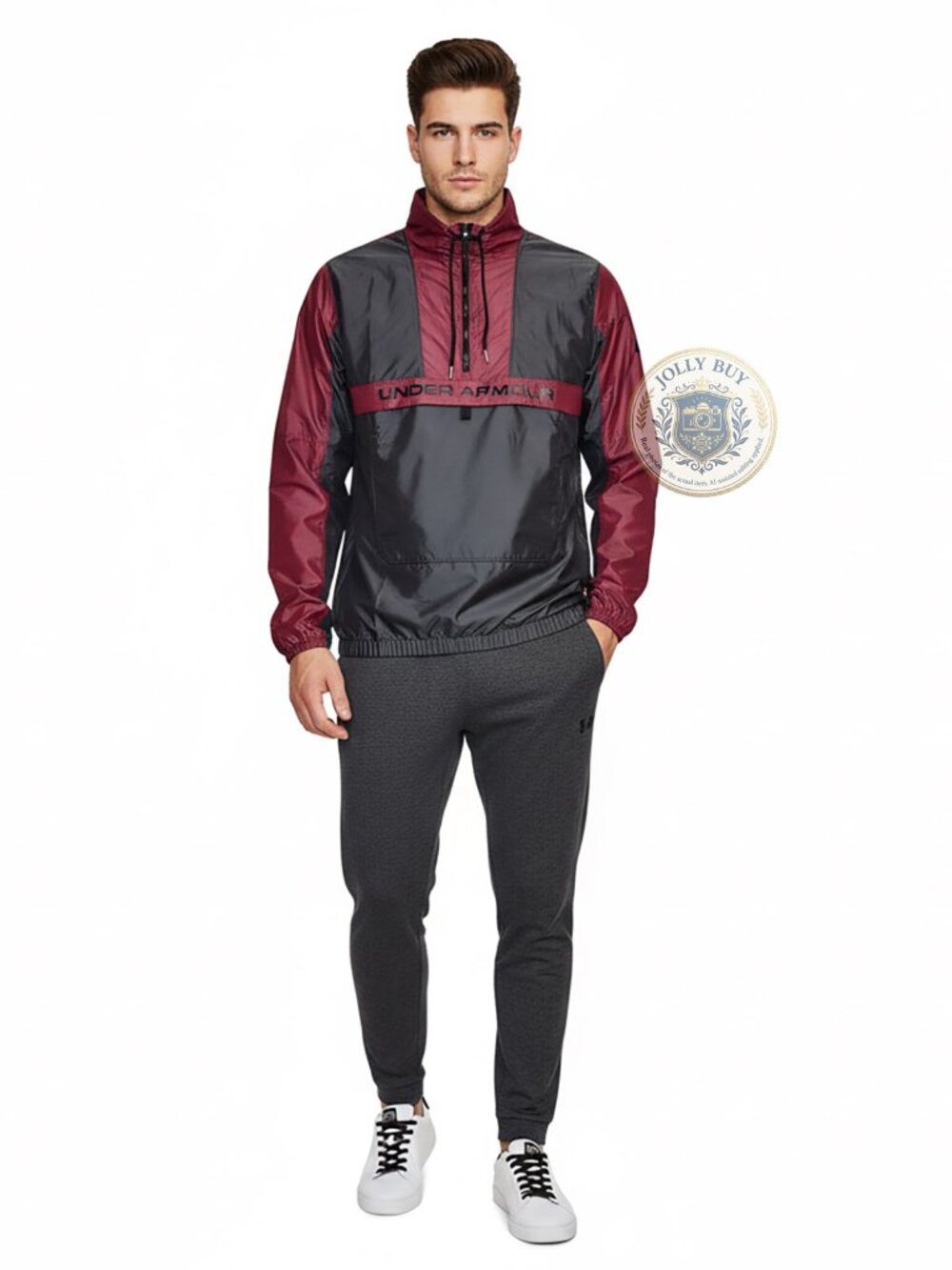 Under Armour UA Men’s Jacket Pursuit Subsurface Windbreaker Hoodie Colorblock XL